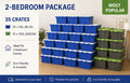 Package 2 (Small) - Equiv. 2-Bedroom Unit Moving Crate Hire – Canberra (Most Popular)